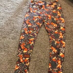 Lularoe leggings, fox pattern, one size